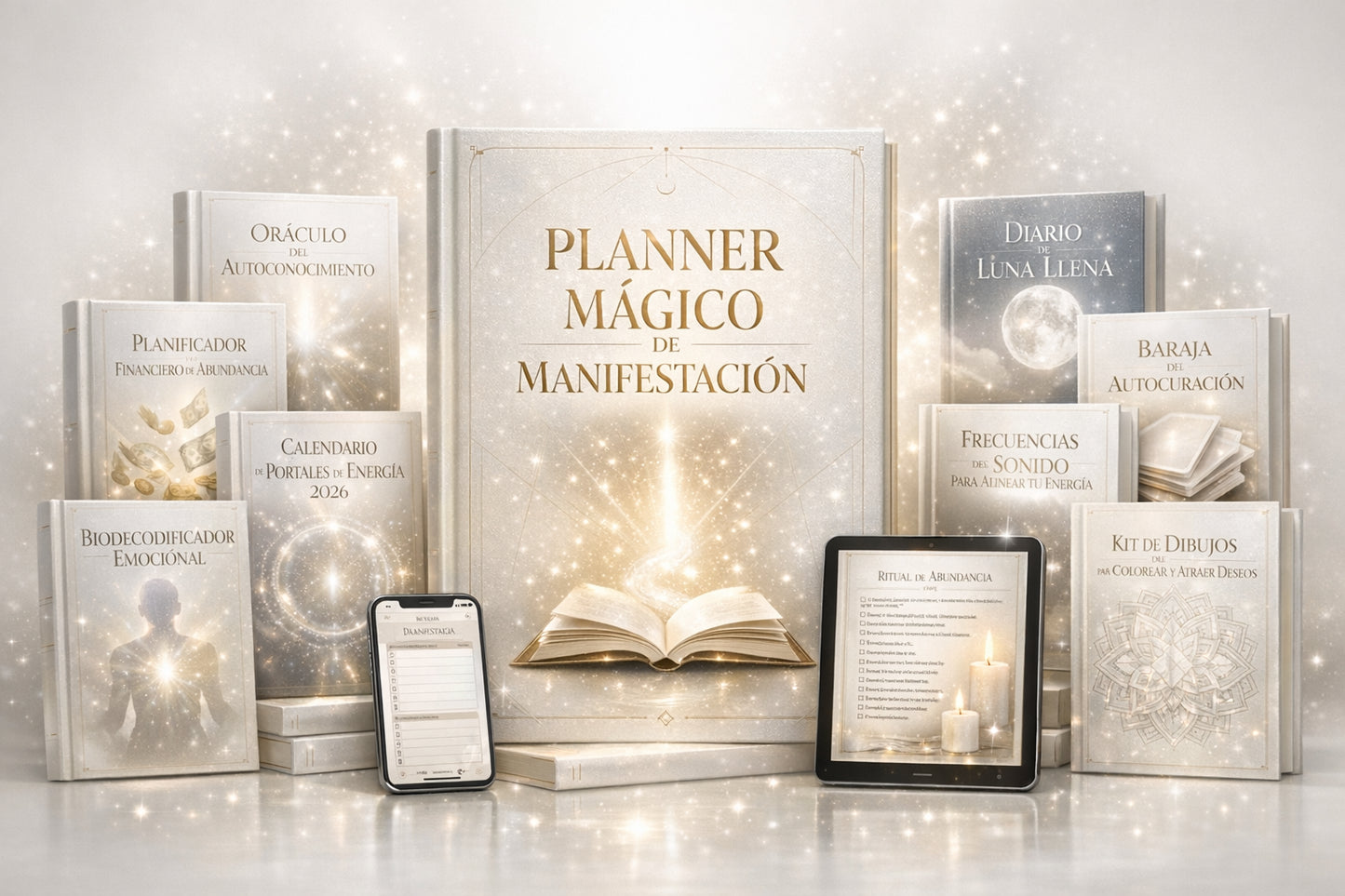 📄✨Pack Mágico 9x1: Planner de Manifestación + 8 Bonos Exclusivos🎁