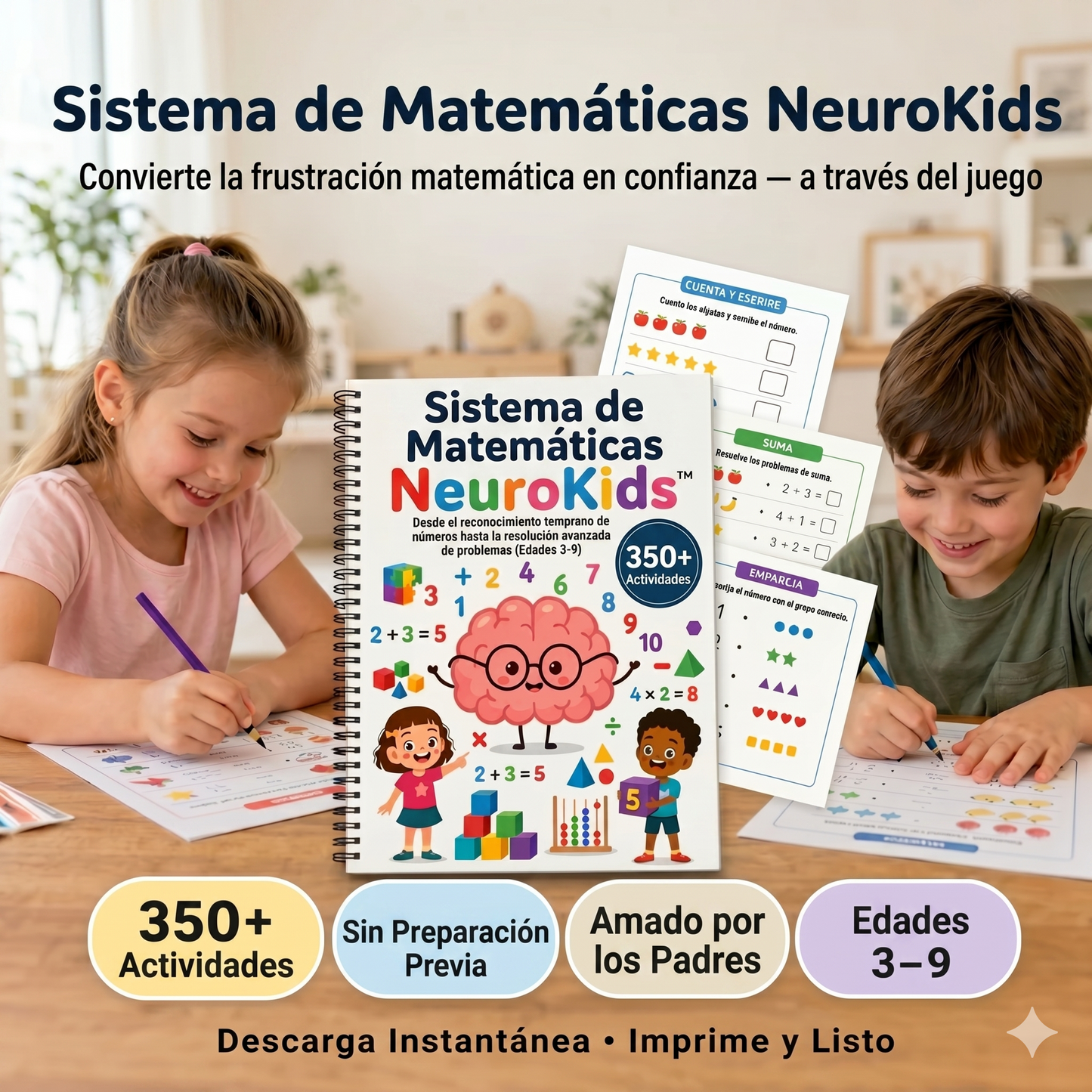 NeuroKids™ Matemático: +100 Actividades para ayudar a tu hijo a dejar de tener dificultades con la matemática